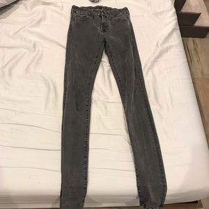 7 for All Mankind dark grey skinny jeans